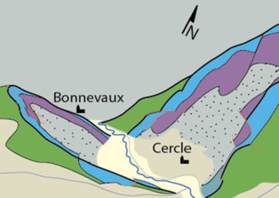 Carte géologique simplifiée du Géoparc Chablais