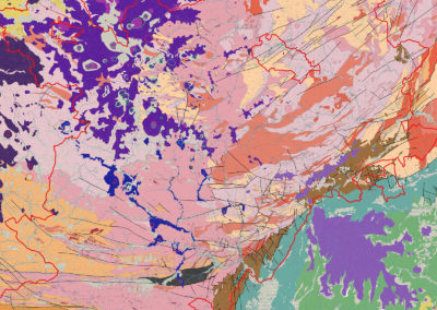 Carte géologique simplifiée des Monts d’Ardèche