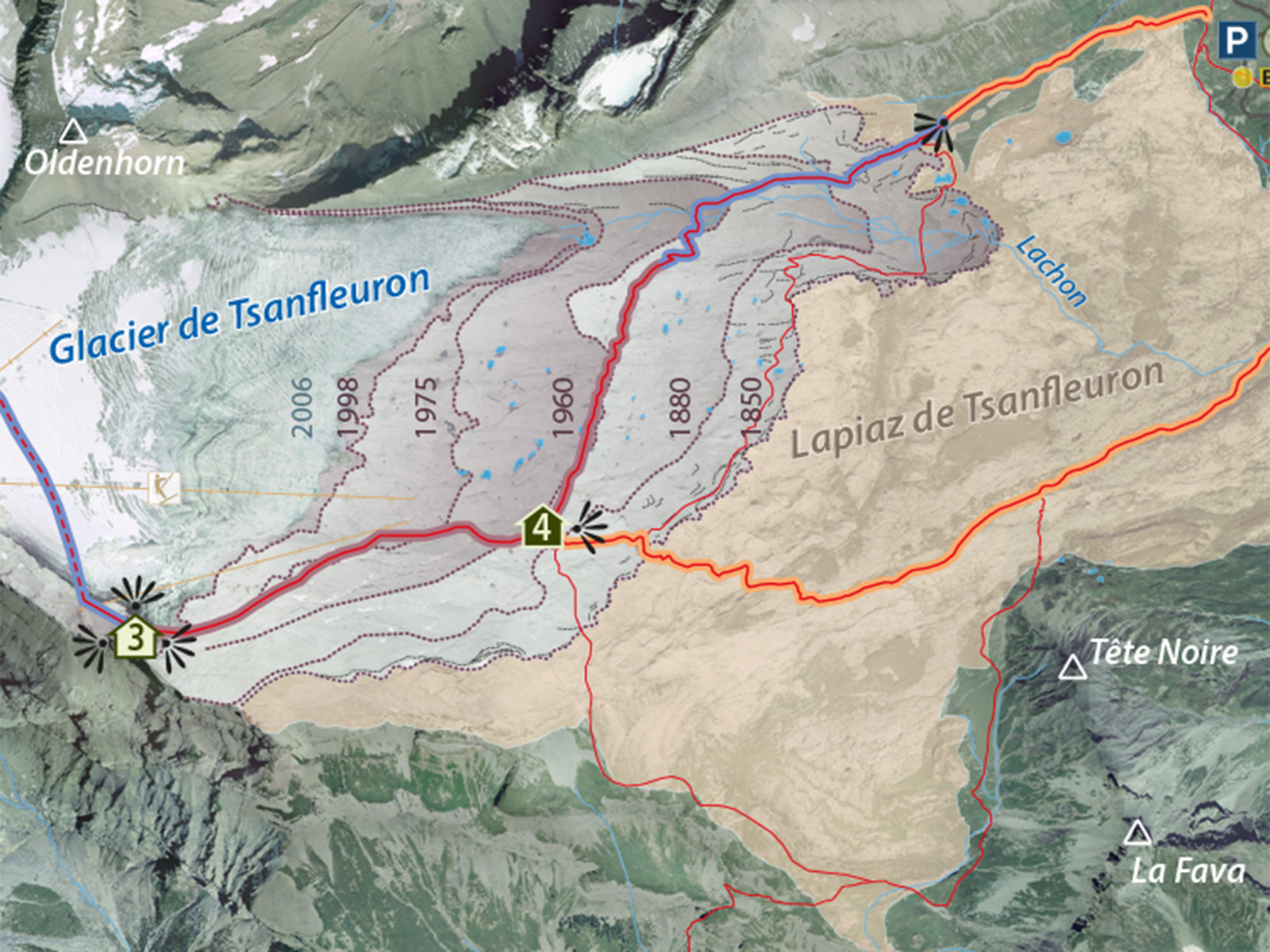 Carte géotouristique de Tsanfleuron