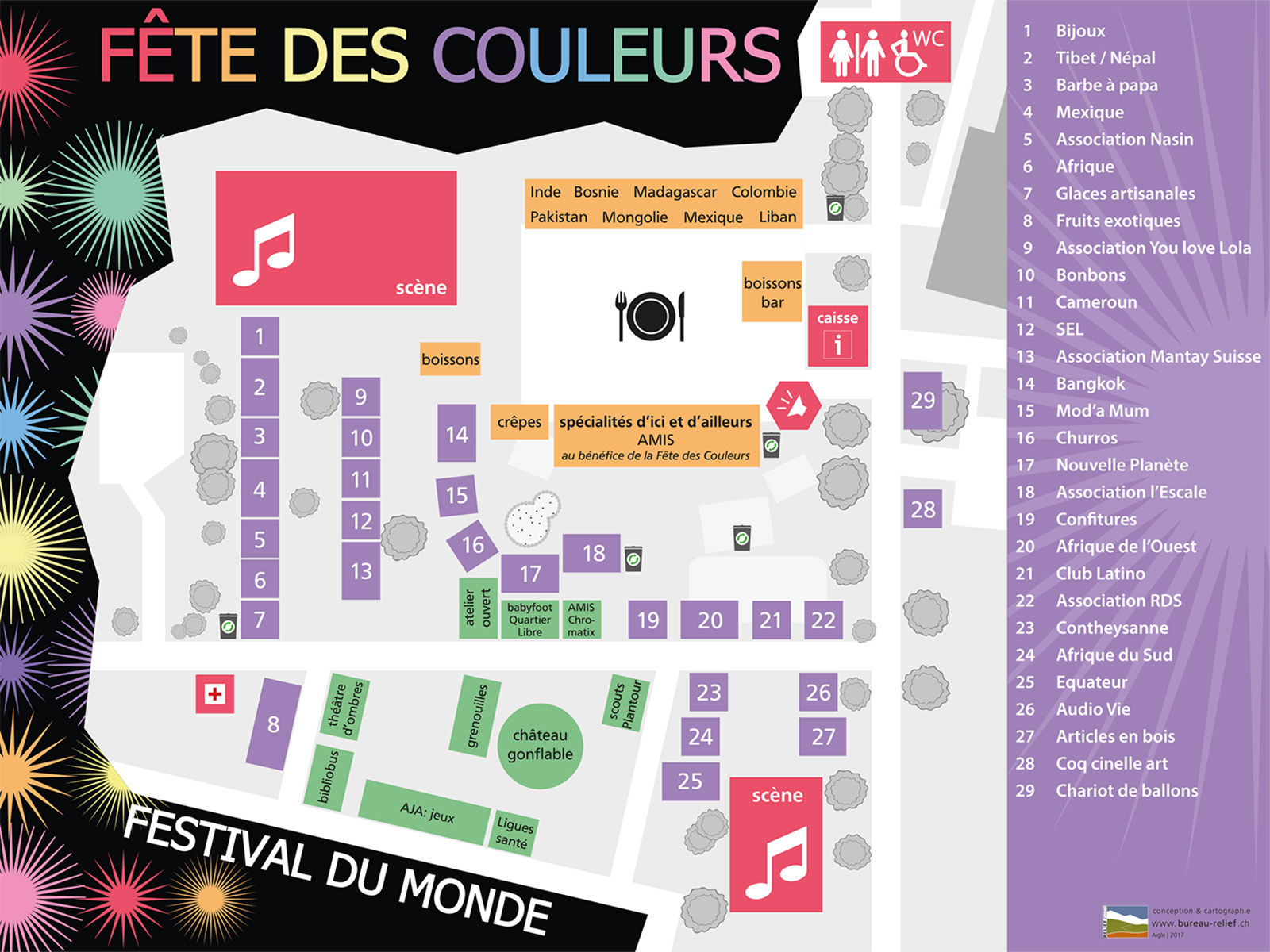 Plan de la Fête des Couleurs