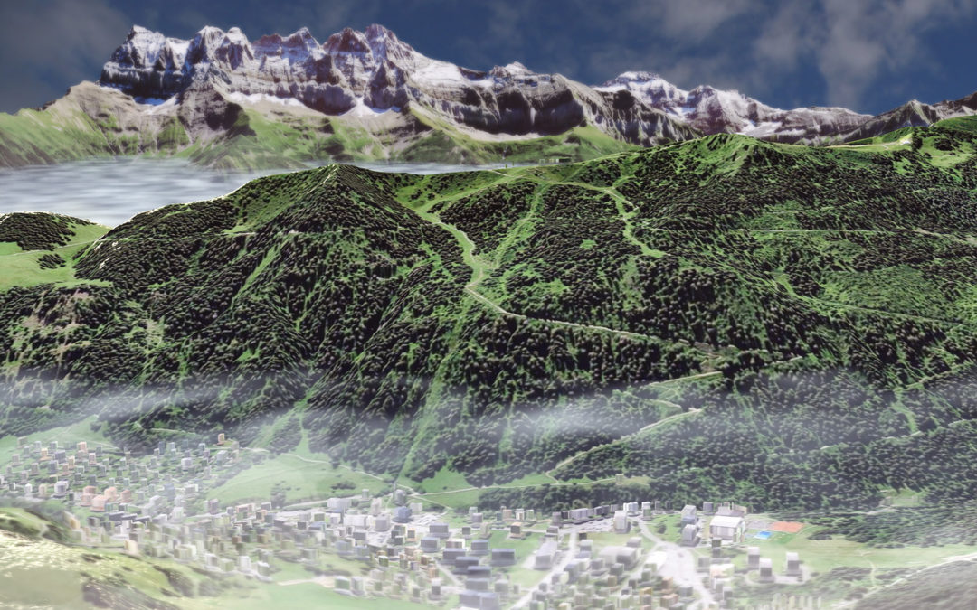 Vues 3D pour itinéraires de downhill